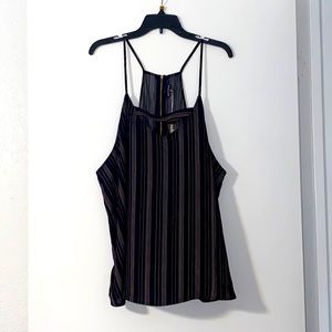 Zenobia Brand New Black Detail Stripe Blouse 3XL!